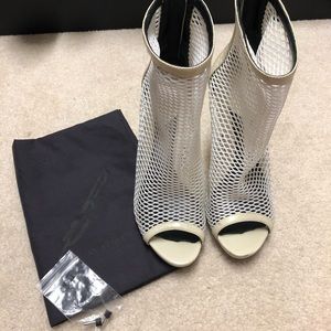 B Brian Atwood Michelet Mesh Booties White